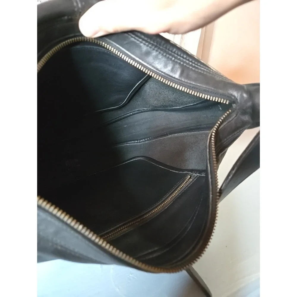 Vintage Coach Black Crossbody Pre94 4017 Light Hobo Leather Bag Large Zip (s2)